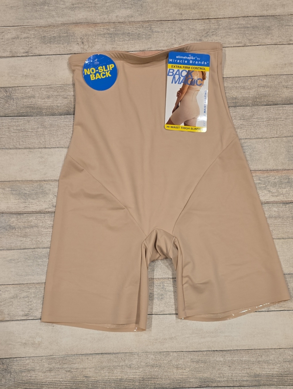 Miracle Brand Slimshaper Back Magic Extra Firm Control Nude Shapewear Shorts New
